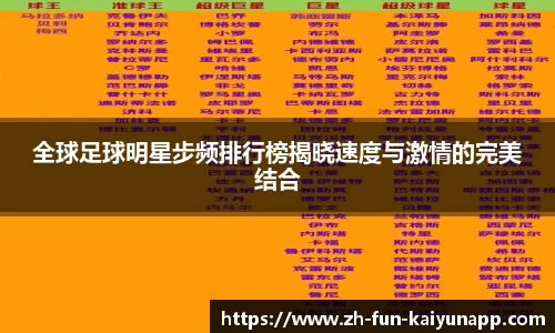 全球足球明星步频排行榜揭晓速度与激情的完美结合